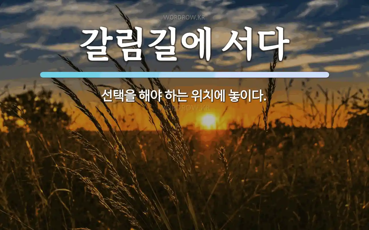 갈림길에서 고민하는 이미지
