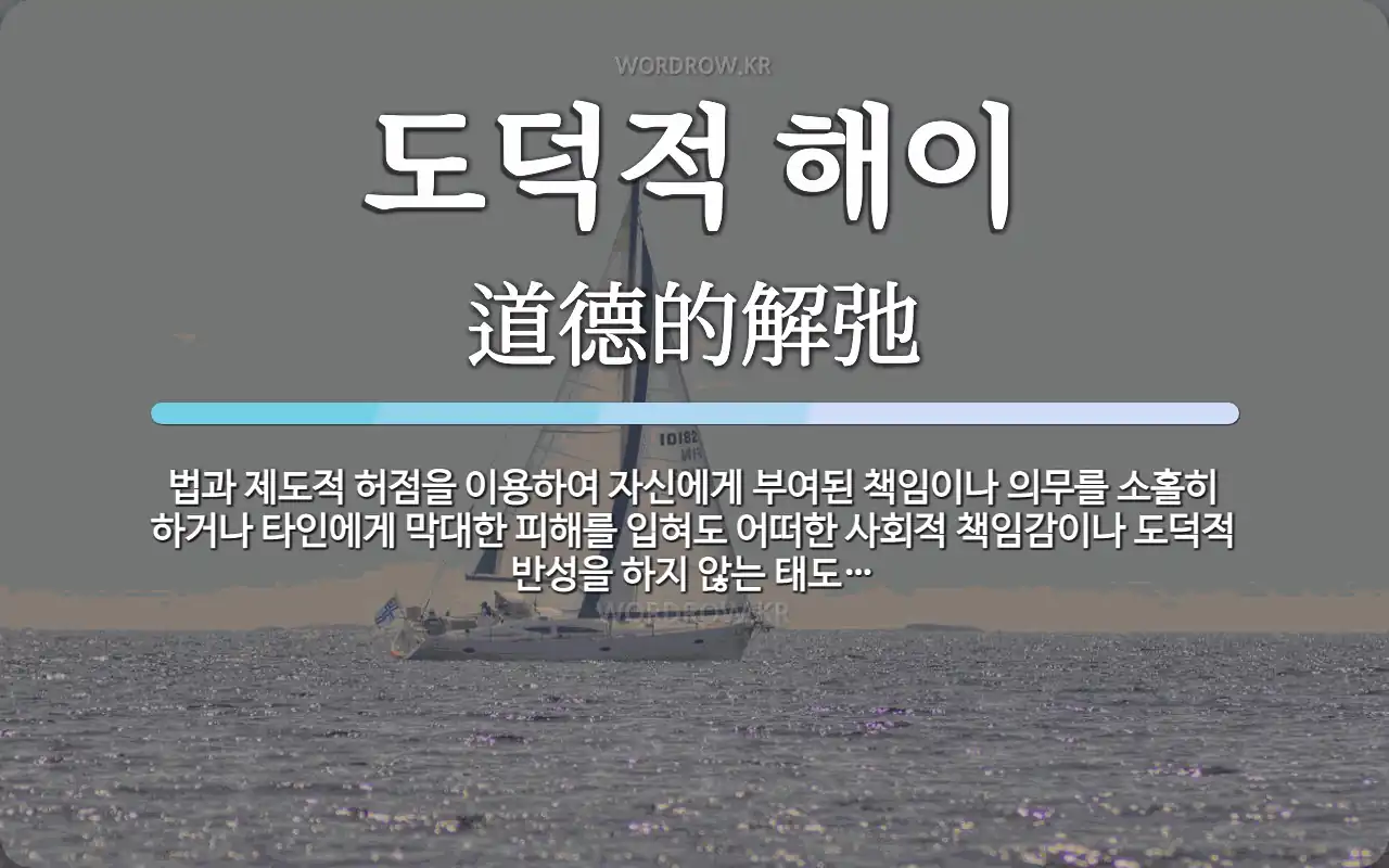 도덕적 해이의 뜻