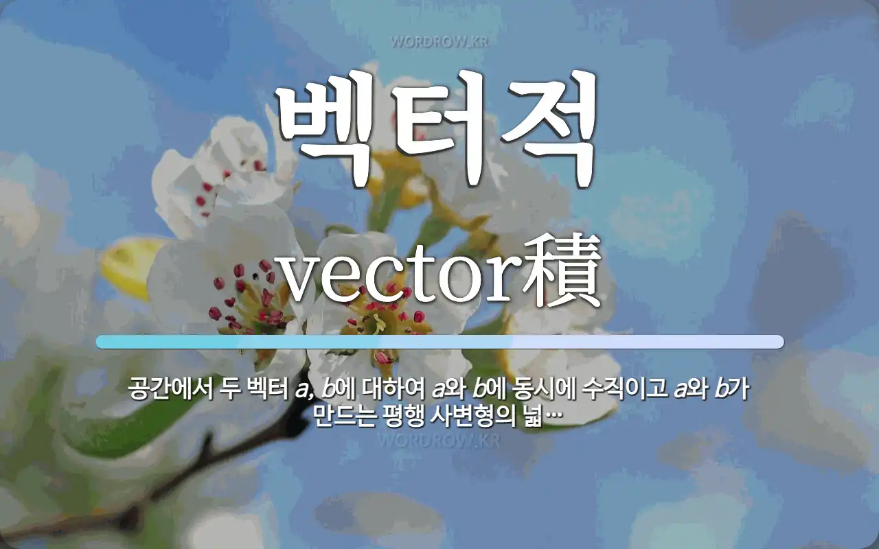 벡터적 뜻: 공간에서 두 벡터 <I>a, b</I>에 대하여 <I>a</I>와 <I>b</I>에 동시에