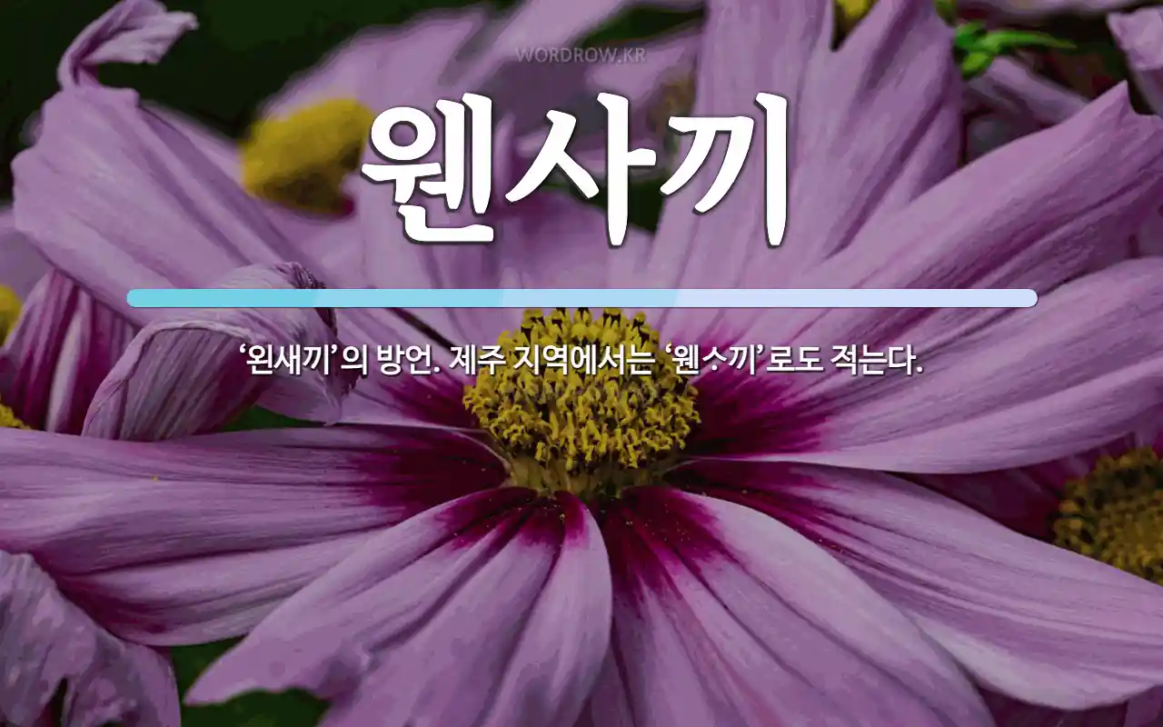 웬사끼 뜻